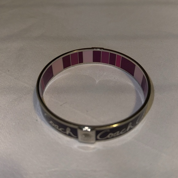 Coach Purple and Silver Bangle Bracelet EUC - Picture 3 of 4